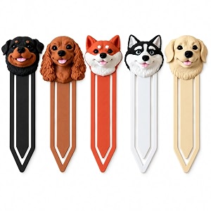 5 Pack Cute Dog Bookmarks Unique 3D