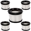 (5 Pack) DCV501HB DCV5011H Replacement HEPA Filters for DEWALT DCV501HB 20V Cordless Handheld Vacuum, HEPA Filters Kit, Replacement Filter Parts Filters, Compared to Part # DCV5011H