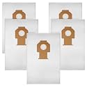 5 Pack DWV9402 Fleece ShopVac Replacement Bags - Fits Dewalt DWV010 DWV012 DWV015 8 &amp; 10 Gallon Dust Extractor