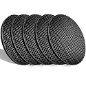 5 Pack Extra Thick Silicone Trivets Heat Resistant Pot Holder and Oven Mitts,Trivets for Hot Dishes,Nonslip Insulation Honeycomb Rubber Hot Pads for Countertop,Multi-Purpose &amp; Flexible Mats,BK