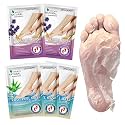 5 Pack Foot Peeling Mask,Exfoliator Peel Off Calluses Dead Skin Callus Remover,Foot Mask for Dry Cracked Feet,Foot Peel Masks for Men and Women,Feet Peeling Mask,Spa Gifts for Women,Self Care Gifts