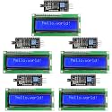 5-Pack I2C LCD1602 Display Module 16x2, Blue Backlight