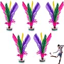 5 Pack Kick Shuttlecock, 7.5 Inch Chinese Jianzi Shuttlecock, Chinese Jianzi Foot Feather Sports Toy for Indoor and Outdoor Tennis and Racquet Sports