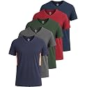 5 Pack Men's Dry Fit V Neck Workout T Shirts Athletic Gym Fitness Tees