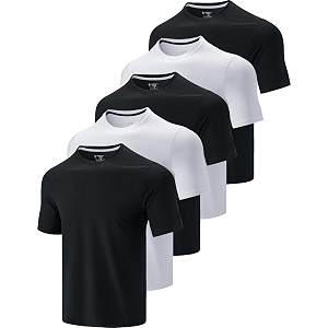 5 Pack Mens Active Quick Dry Crew