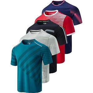 5 Pack Mens Active Quick Dry Crew