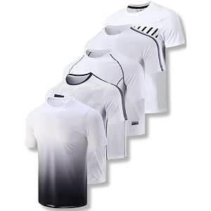 5 Pack Mens Active Quick Dry Crew