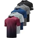 5 Pack Mens Active Quick Dry Crew
