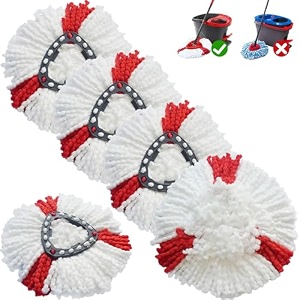 vinuwu 5 pack mop heads replacement for vileda turbo triangle swivel mops