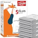 5 Pack Refills Compatible with DEKOR PLUS Diaper Pails | 20% Extra Length Diaper Pail Refill Bags Liners Holds 3480 Diapers | Ultimate Odor Control with Baby Scented