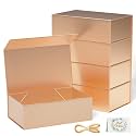 RYDDOY 5 Pack Rose Gold Gift Box,12x6x4'' Gift Boxes with Lids for Presents