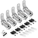 5-Pack RV Storage Locks with Keys, 1-1/8' Keyed Alike Locks for Camper Cabinet Door &amp; Toolbox