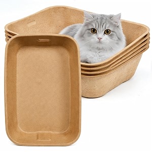tessco for you 5 pack disposable cat litter box large 35mm thick sturdy leak resistant 163939 x 1123939 x 373939 tray no scrubbing odor control for travelindoor use standalone or as liner