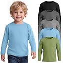 5 Pack Toddler Boys Long Sleeve Shirts 18M-5T