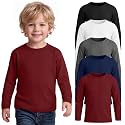 5 Pack Toddler Boys Long Sleeve Shirts 18M-5T