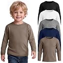 5 Pack Toddler Boys Long Sleeve Shirts 18M-5T