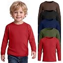 5 Pack Toddler Boys Long Sleeve Shirts 18M-5T