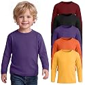 5 Pack Toddler Boys Long Sleeve Shirts 18M-5T