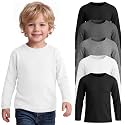5 Pack Toddler Boys Long Sleeve Shirts 18M-5T