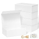 RYDDOY 5 Pack White Gift Box, 12x6x4'' Gift Boxes with Lids for Presents