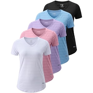 5 Pack Womens Quick Dry Short Sleeve