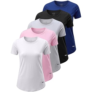 5 Pack Womens Quick Dry Short Sleeve