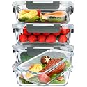 5-Packs 36 Oz. Glass Meal Prep Containers