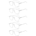 5 Pairs Reading Glasses - Standard Fit Spring Hinge Readers Glasses for Men and Women