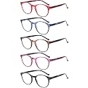 5 Pairs Reading Glasses - Standard Fit Spring Hinge Readers Glasses for Men and Women