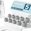5 Pairs Replacement Ear Tips for AirPods Pro 3(Grey)