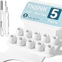 5 Pairs Replacement Ear Tips for AirPods Pro 3(Small-White)