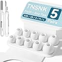 5 Pairs Replacement Ear Tips for AirPods Pro 3(White)