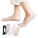 5 Pairs Sock Align Toe Socks for Bunion, Orthopedic Compression Toe Sock Women, No Show Low Cut Five Finger Socks (Toe Socks-A)