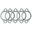 5 PCS 2.75 inch 2-Bolt Exhaust Flange Gasket Turbo/Manifold/Header Down/Dump Pipe Flange, High Temperature Graphite for Headers, Catback, Axleback, MLSG High Temp Exhaust Gasket