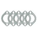 5 PCS 2.75 Inch 2-Bolt Exhaust Flange Gasket Turbo/Manifold/Header Down/Dump Pipe Flange, High Temperature Graphite for Headers, Catback, Axleback, MLSG High Temp Exhaust Gasket (70mm Wide)