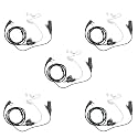 5 PCS 2 Pin K Type Earpiece Compatible with NX1300 K1 RT15 Radio