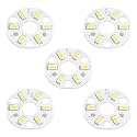 5 Pcs LED Chip Bulb, 3W 300mA, 32mm, Pure White