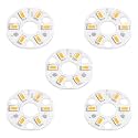5 Pcs LED Chip Bulb, 3W 300mA, 44mm, Warm White