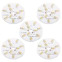 5 Pcs LED Chip Bulb, 5W 300mA, 44mm, Warm White