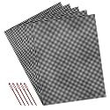 5 Pcs 7 Count Plastic Mesh Canvas Sheets for Embroidery Crafting - 10.2"" x 13.2"", Acrylic Yarn Crafting, Knit and Crochet Projects, Make Aquarium Dividers, with 5 Pcs Weaving Needles, Black