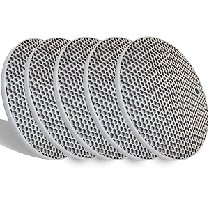 5 pcs extra thick silicone trivets pot holder and oven mittstrivets for hot dishnonslip insulation honeycomb rubber hot pads for countertopmulti-purposeflexible mats heat resistant potholdersgrey