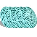 5 Pcs Round Silicone Trivets Pot Holder Mats,Extra Thick Heat Resistant Kitchen Countertop Mats,Honeycomb Rubber Hot Pads Trivets for Hot Dishes,Flexible Jar Opener Multi-Purpose Coasters Teal
