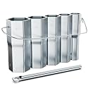 5-Pcs Shower Valve Socket Wrench Set with Bar Handle for Bathroom Removal of Tub and Shower Valves，including 21/32 "x 27/32", 29/32 "x 31/32", 1-1/32 "x 1-3/32", 1-5/32 "x 1-9/32", 1-11/32 "