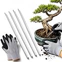 5 Pcs Stainless Steel Bonsai Repotting Stick Set with Gloves