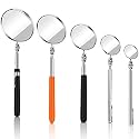 5 Pcs Telescoping Inspection Mirror Set with Lighted Mirror, Classic Style