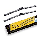 15" 2 PACK Silicone Rear Wiper Blade Replacement for Ford Edge 2021 2020 2019 2018 2017 2016 2015 /BMW X5 2013-2007 /Volvo XC60 2011-2010 XC90 2012-2007 BACK Windshield Wiper (A380H)