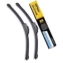 5 PLUS Premium Silicone Windshield Wipers Blades 16" and 16" Fit J-Hook Arm