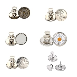 5 sets button pins for jeans no sew instant replacement pant tightener
