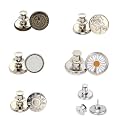 5 Sets Button Pins for Jeans, No Sew Instant Replacement Pant Tightener