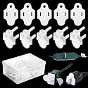 5 Sets White Christmas Light Weatherproof Gaskets and Plug Covers